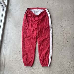Nautica Competition Track Pants Size L Red Nylon Joggers